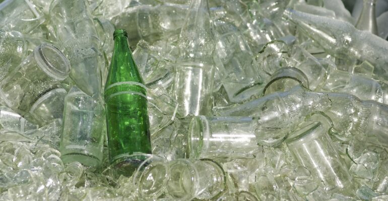 collecte du verre pour le recyclage