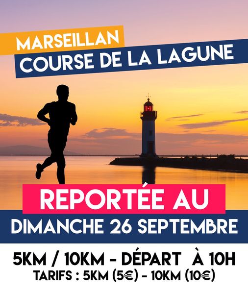 Affiche report course Marseillan