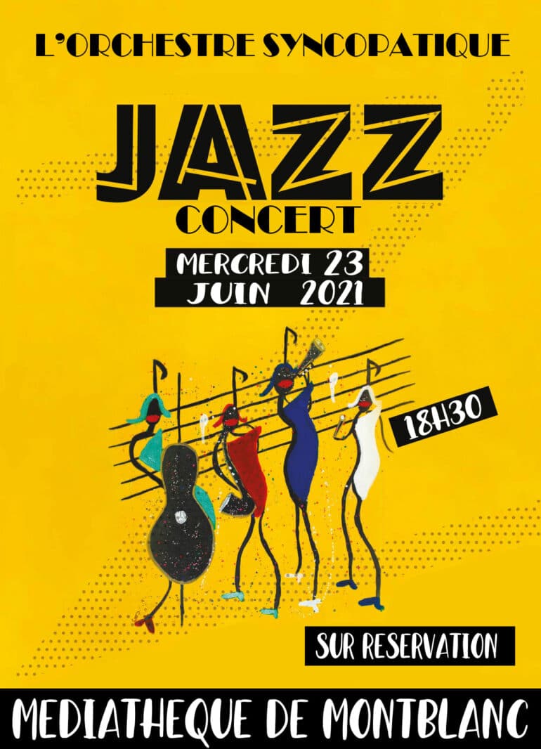 affiche de jazz traditionnel montblanc