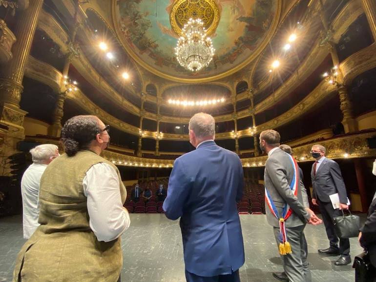 Le prince Albert II de Monaco a visité l'opéra Comédie © Ville de Montpellier.