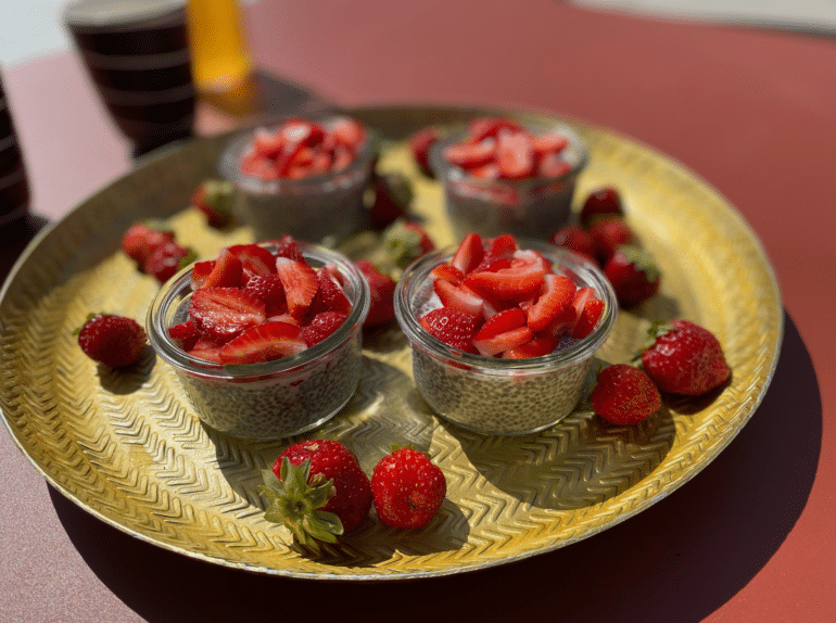 1chia pudding aux fraises