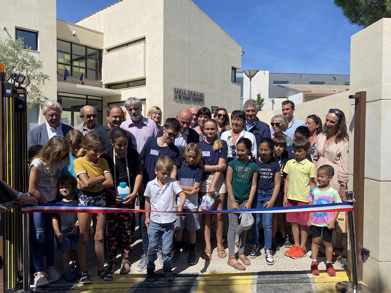 inauguration de l'extension de l'école Saint-Exupéry à Castelnau-le-Lez.