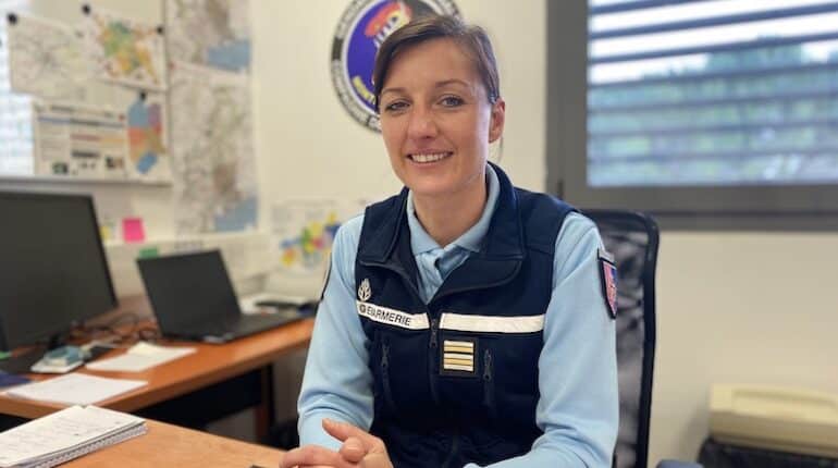 Vanessa Demaria, commandante de la compagnie de gendarmerie de Castelnau-le-Lez © Virginie Moreau.