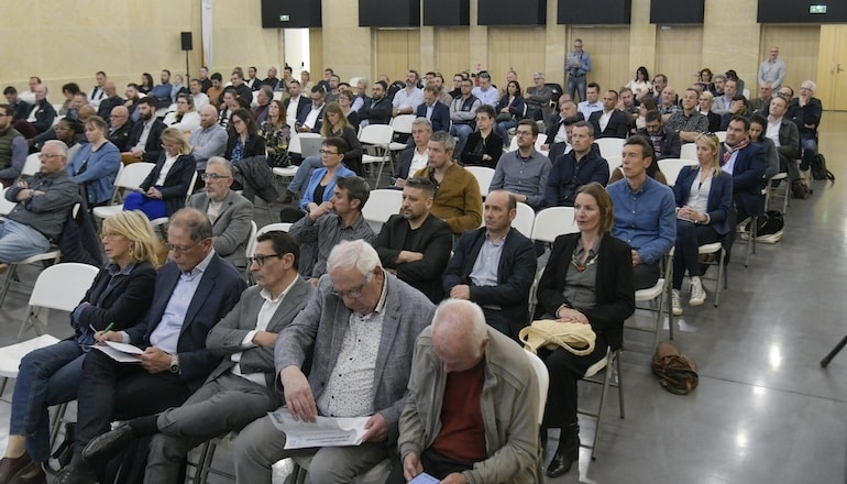 Plus de 160 entrepreneurs se sont réunis au Forum, mardi 18 avril, à Balaruc-le-Vieux. © Sète agglopôle Méditerranée.