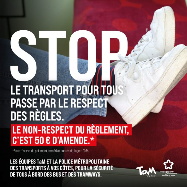 campagne de lutte contre les incivilités sur le réseau TaM Montpellier 3M ©TAM